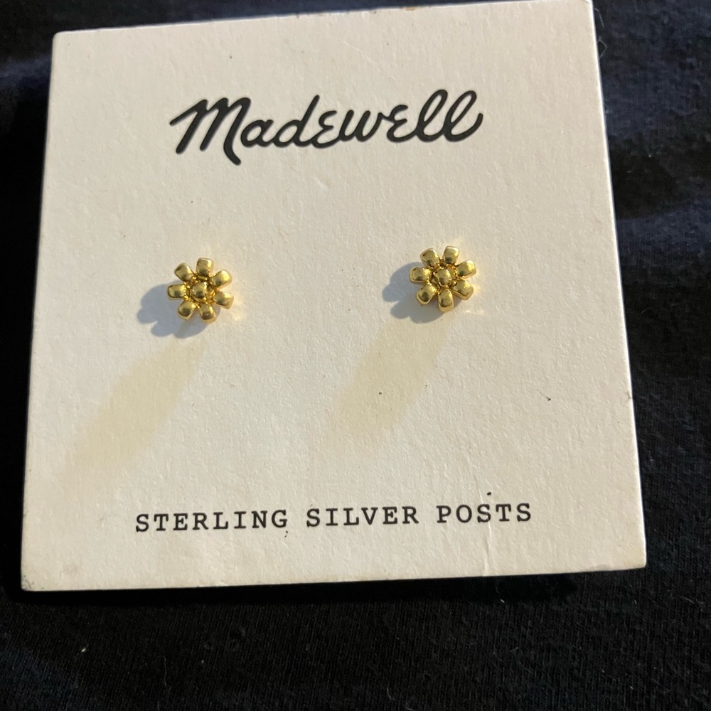 Madewell Gold Flower Earrings